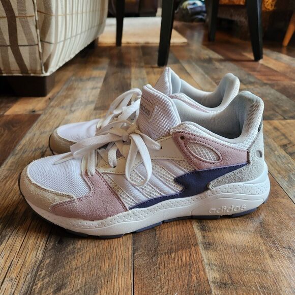 ADIDAS Crazychaos Cloudfoam Sneakers Aer Sz 9 Ortholite Float Pink White Pastel - Picture 1 of 9